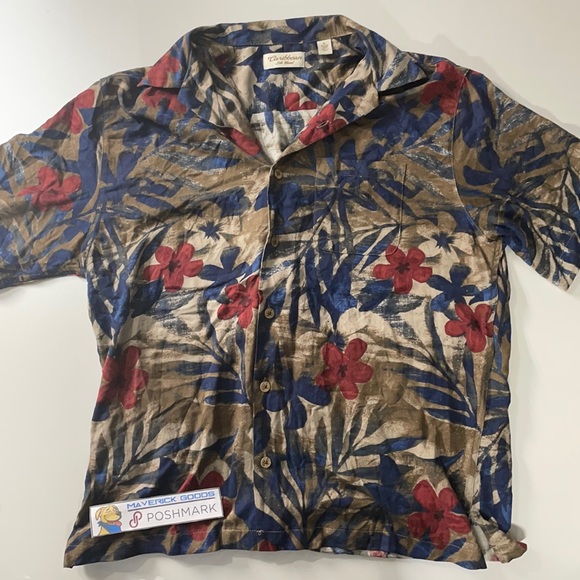 Caribbean Other - Caribbean 93% Silk Button Shirt